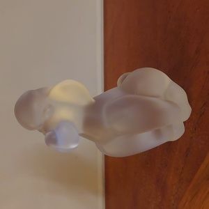 Vintage Frosted Crystal Poodle